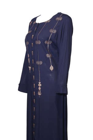 N.Blue with Golden Emb Work