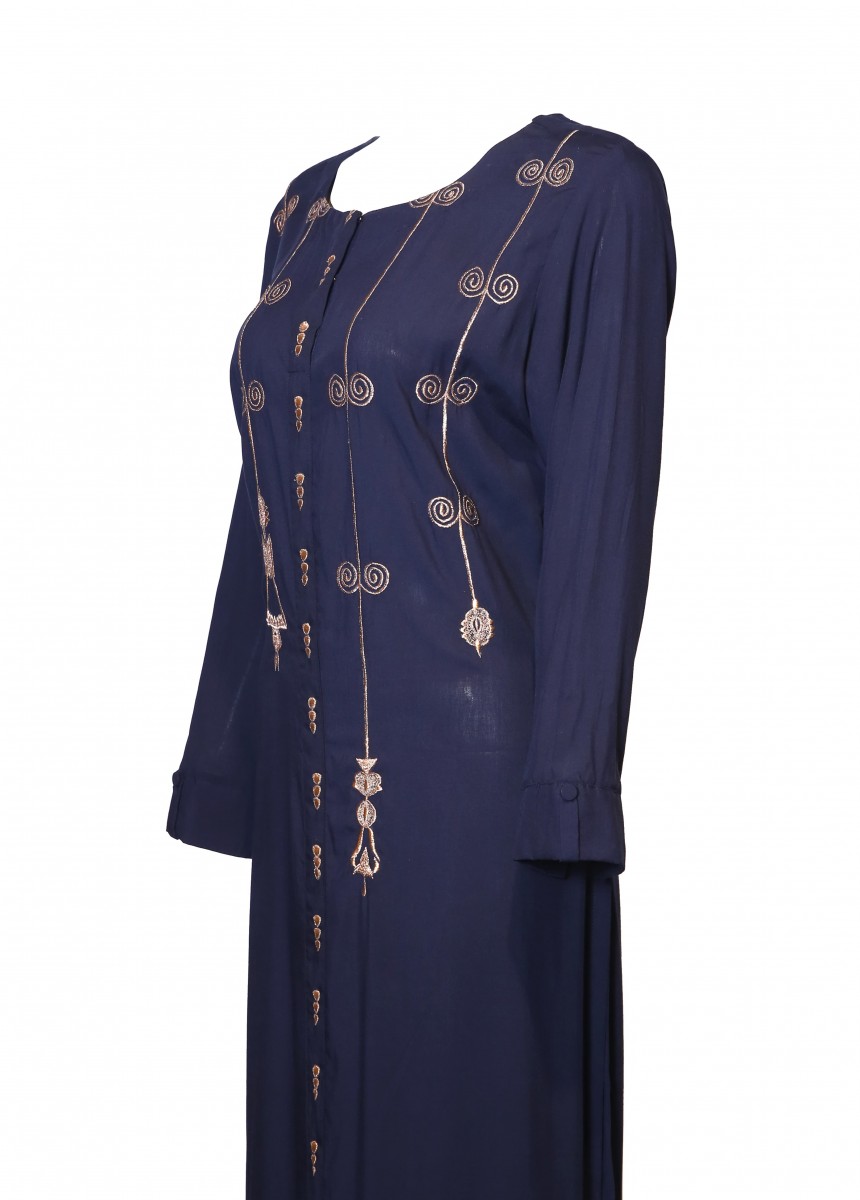 N.Blue with Golden Emb Work