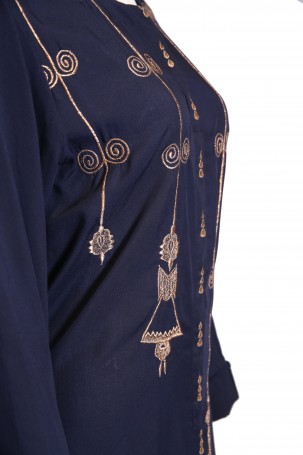 N.Blue with Golden Emb Work