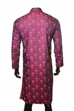 Magenda Print Karchupi Work