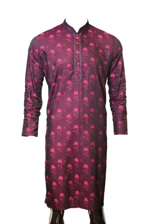 Magenda Print Karchupi Work