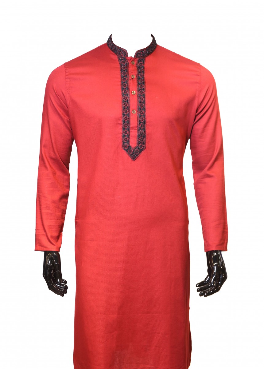 Maroon With Black Karchupi