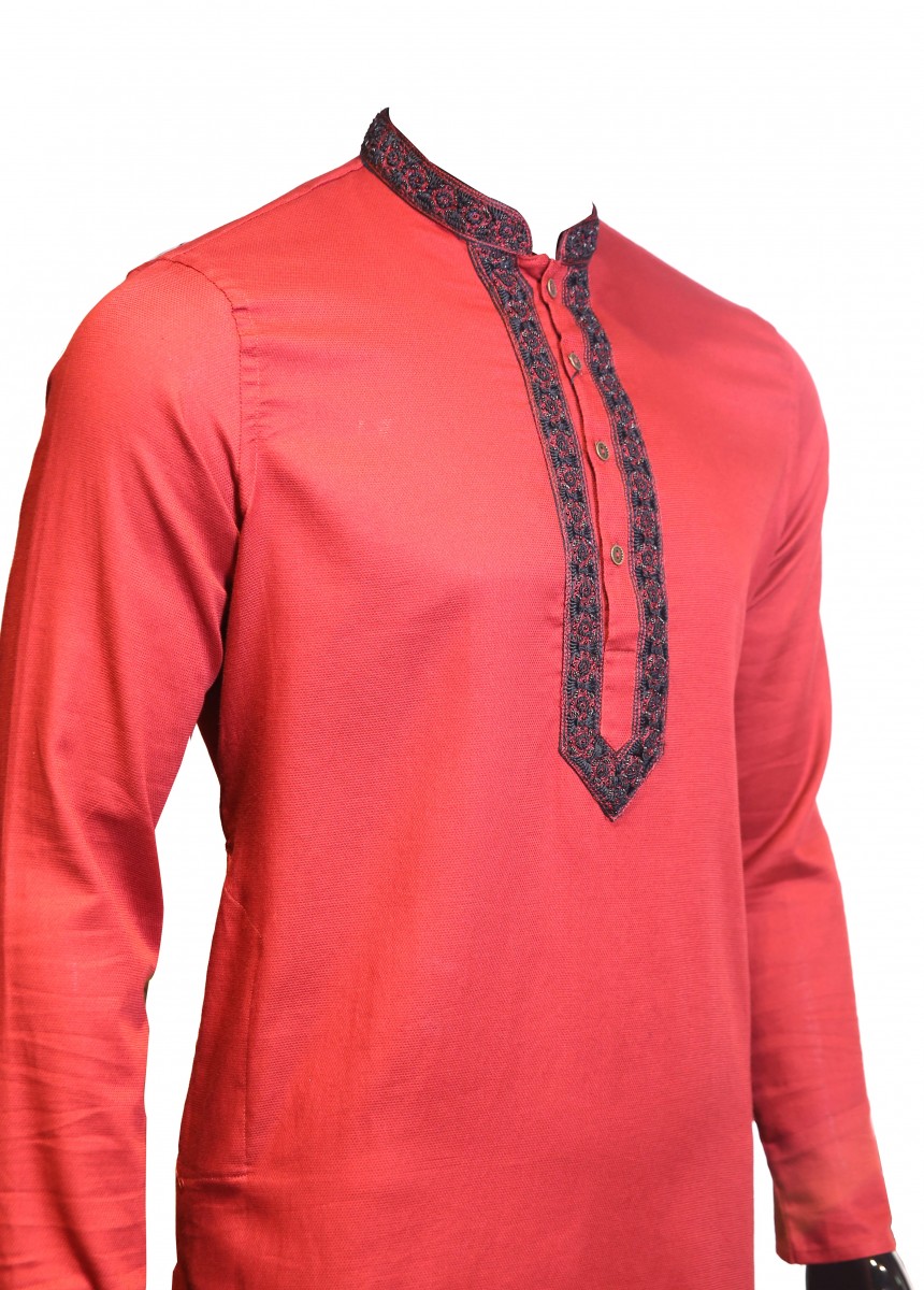 Maroon With Black Karchupi