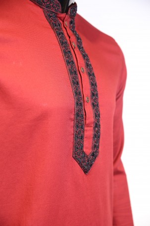 Maroon With Black Karchupi