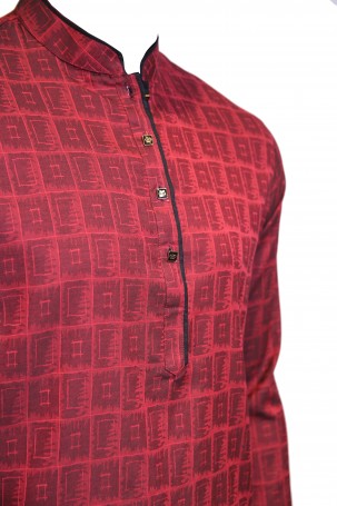 Maroon With Black Contrast