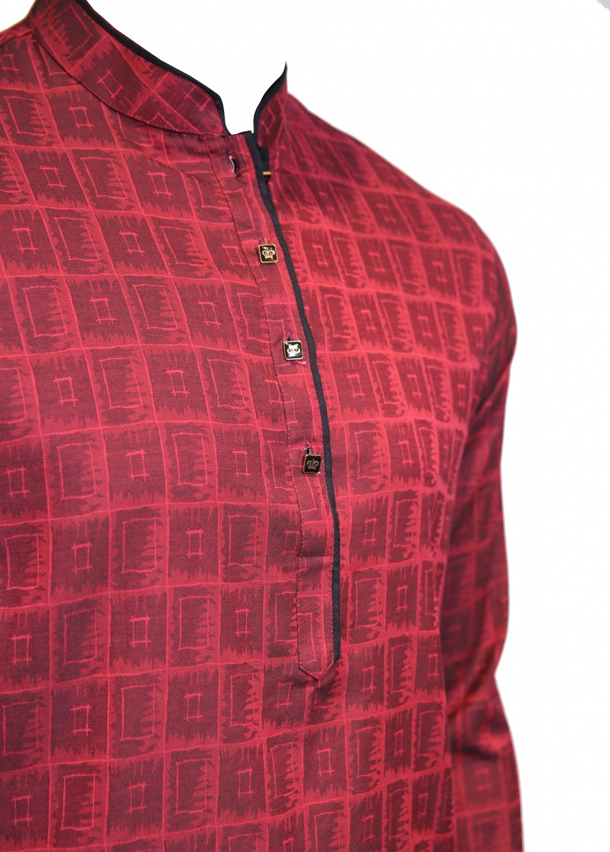 Maroon With Black Contrast