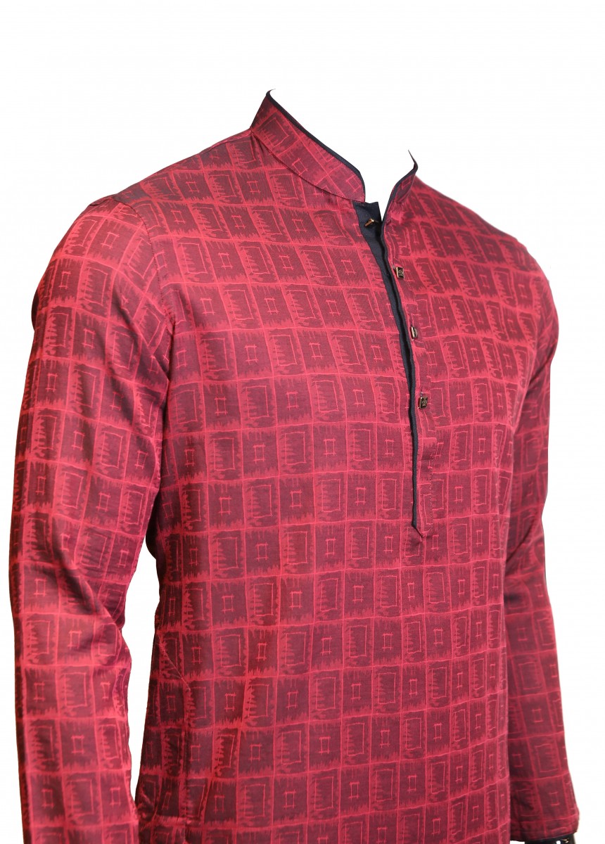 Maroon With Black Contrast