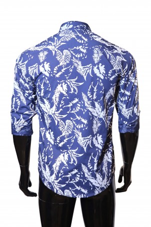 N.Blue Off White Skin Print