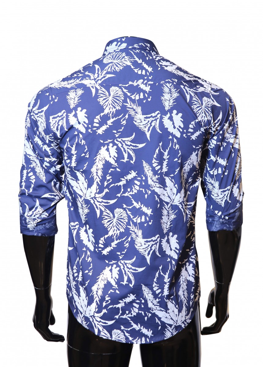 N.Blue Off White Skin Print