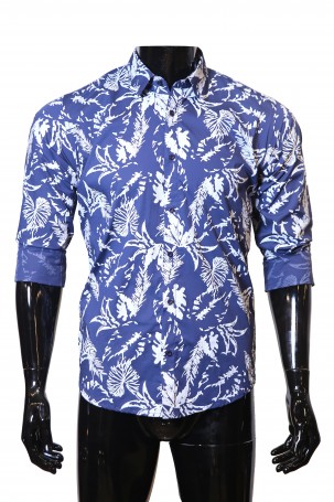 N.Blue Off White Skin Print