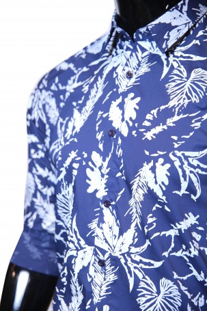 N.Blue Off White Skin Print