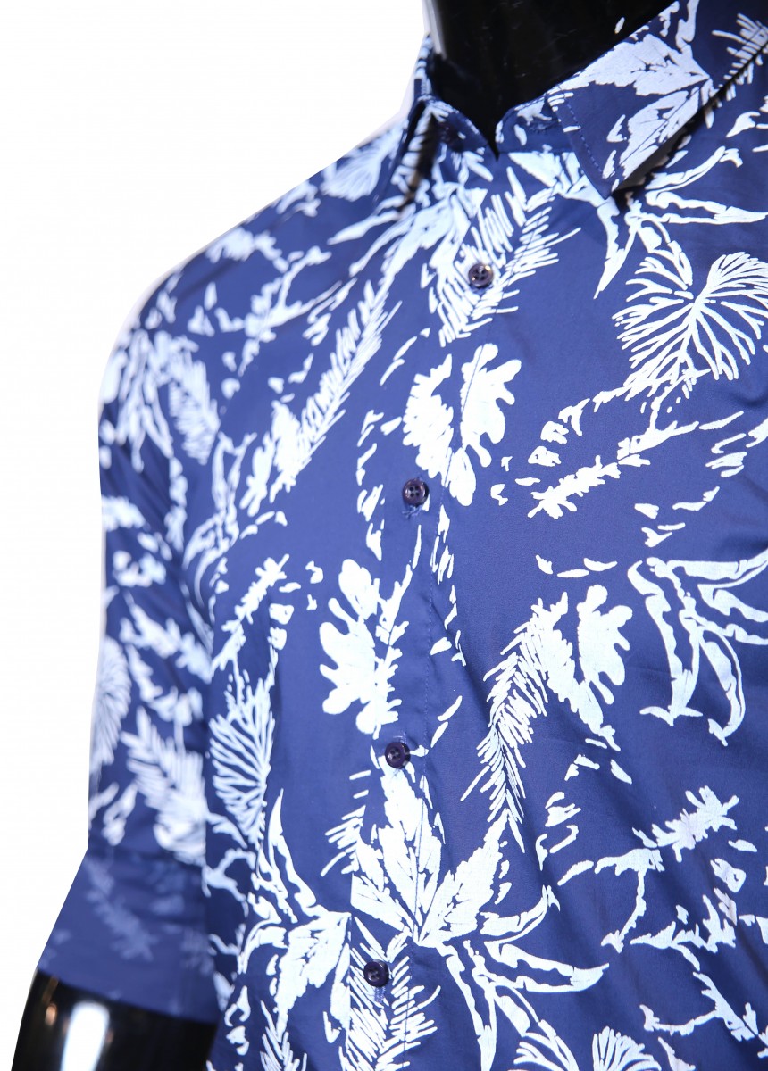 N.Blue Off White Skin Print