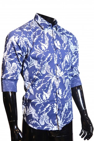 N.Blue Off White Skin Print